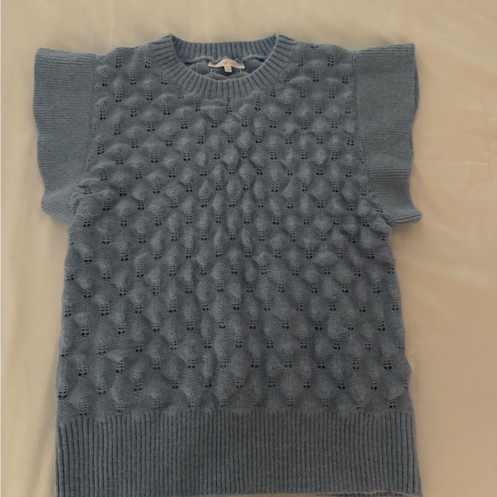 Blue Knit Top